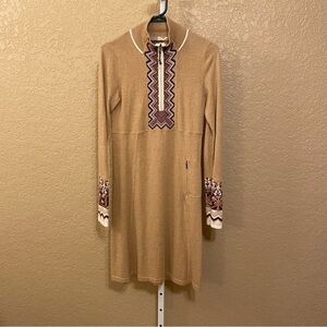 Athleta Alps Snowcap Fair Isle Cashmere Blend Sweater Dress Small